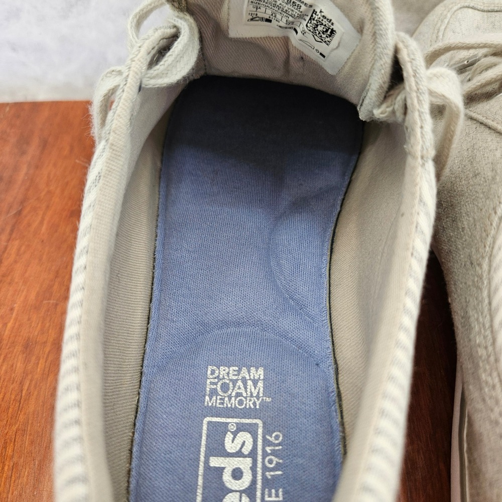 Keds‎ Womens WF61858 Gray Canvas Lace Up Sneakers Size 7 Casual Shoes Like New - Picture 9 of 9